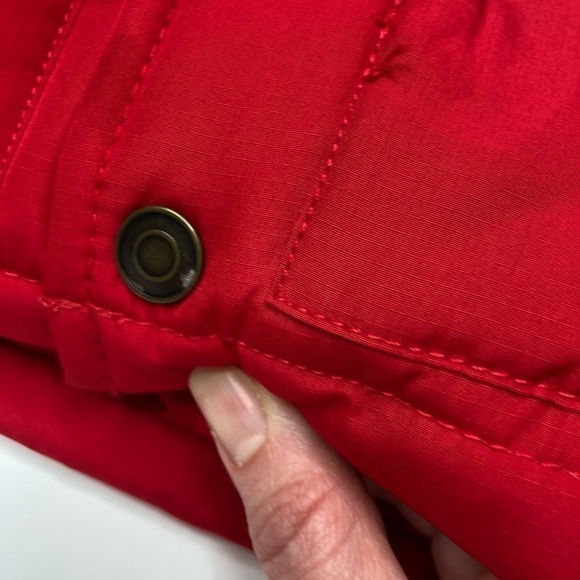 CARTER’S Red Grey Sherpa Collared Color Block Cozy Puffer Snap-up Toddler Vest - Picture 10 of 14